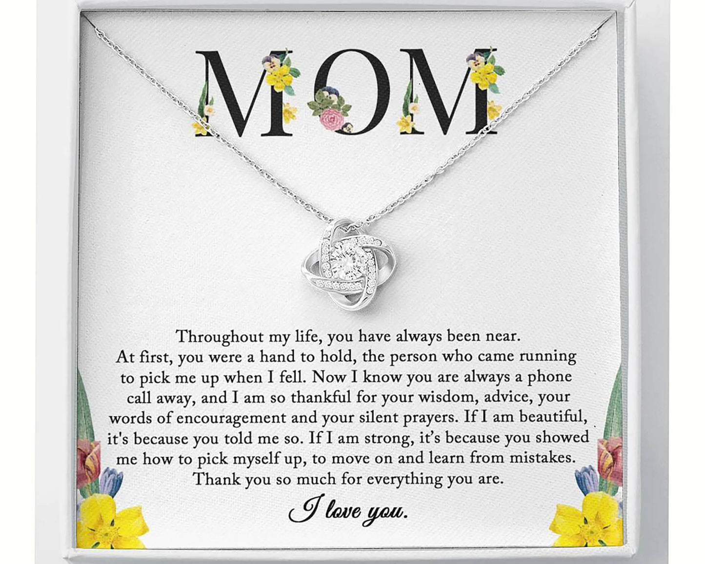 To My Mom Necklace - The Sunshine-Love Knot Knecklace